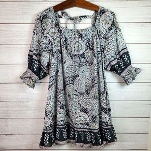 Cleobella Anila Mini Dress Organic Cotton Block Paisley Women's Medium